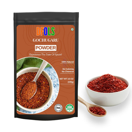 Gochugaru Korean Red Pepper Flakes 8 oz | Premium All-Natural Red Chili Powder | Authentic Korean Spice for Kimchi, Stir-Fries, Soups, Marinades & Seasoning - DFOLS