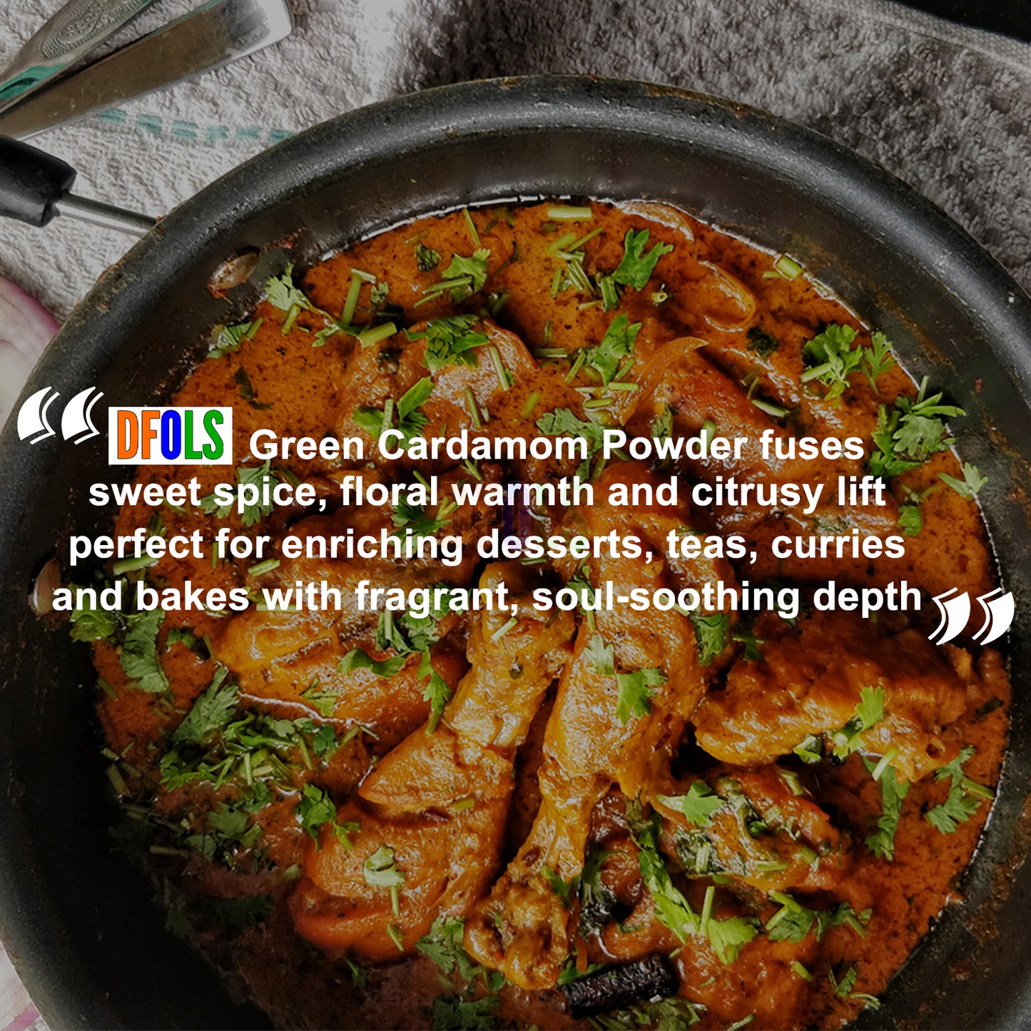 Green Cardamom Powder – 100% Pure & Natural | Premium Elaichi Powder for Cooking, Baking, Tea, Coffee & Desserts | Fresh, Aromatic Spice for Daily Use - DFOLS