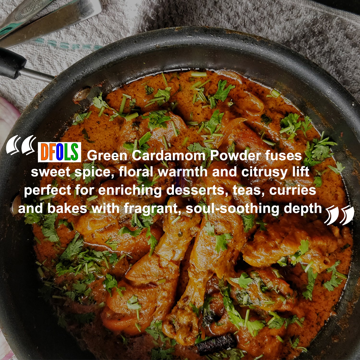 Green Cardamom Powder – 100% Pure & Natural | Premium Elaichi Powder for Cooking, Baking, Tea, Coffee & Desserts | Fresh, Aromatic Spice for Daily Use - DFOLS