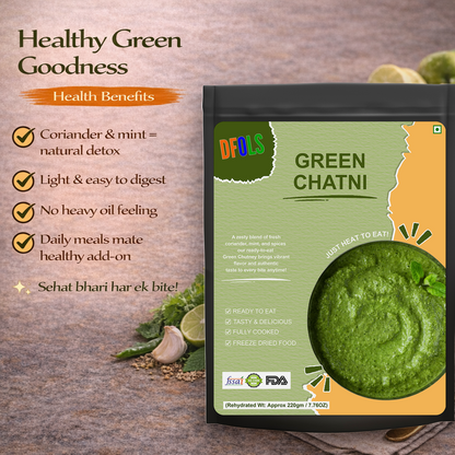 Green Chutney | Authentic Indian Coriander & Mint Dip | Fresh, Flavorful & Ready to Serve | Perfect for Snacks, Sandwiches, Chaats & Cooking | Premium Quality