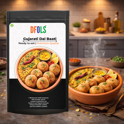 DFOLS Gujarati Dal Baati Ready to Eat Traditional Meal 10.58oz 300g グジャラティダールバー