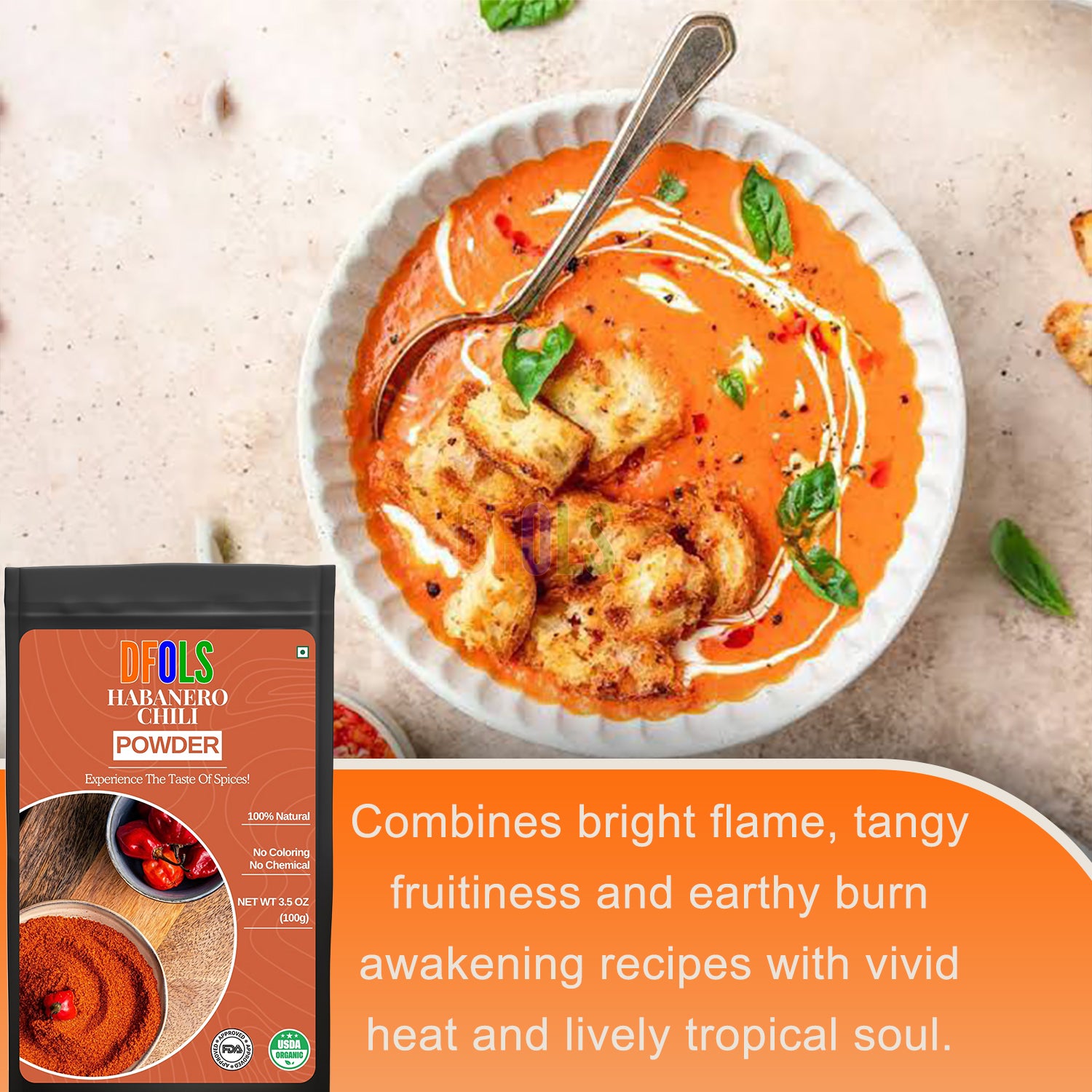 All-Natural Spicy Spice Blend (XX oz) | Bold Heat & Rich Flavor | Ideal for Hot Sauces, Marinades, BBQ, Grilling, Meat Rubs, Curry, Stir-Fry & Everyday Cooking - DFOLS