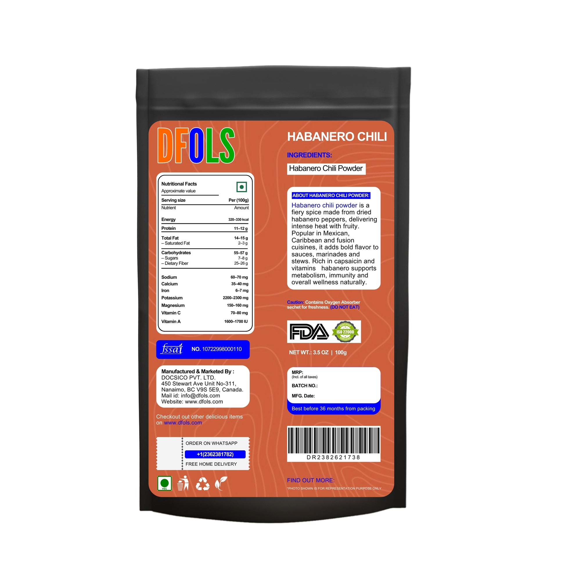 All-Natural Spicy Spice Blend (XX oz) | Bold Heat & Rich Flavor | Ideal for Hot Sauces, Marinades, BBQ, Grilling, Meat Rubs, Curry, Stir-Fry & Everyday Cooking - DFOLS