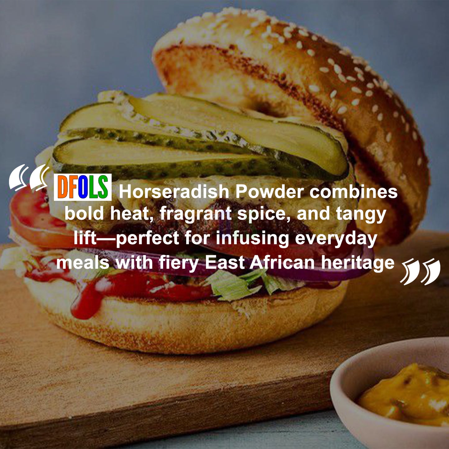 Organic and Premium All-Natural Horseradish Powder – Non-GMO, Gluten-Free, Perfect for Sauces, Dressings, and Spices - DFOLS