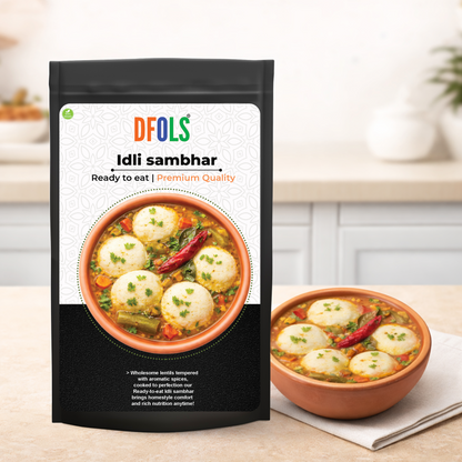 Dfols Idli Sambhar Ready to Eat South Indian Meal 0.55lb 8.82oz 250g イードリサンバル
