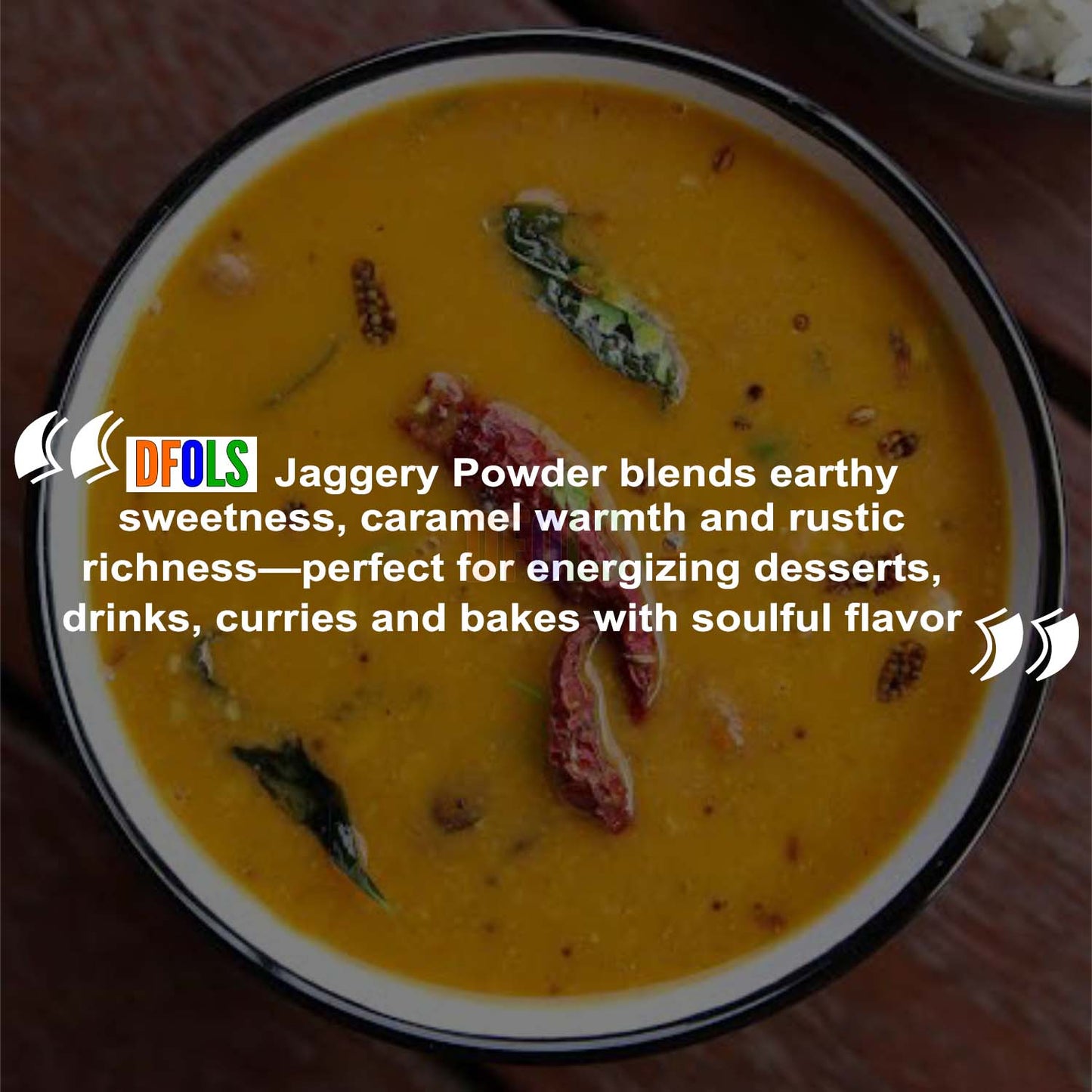 Pure Natural Jaggery Powder – Non-GMO, Gluten-Free, and Unprocessed Sweetener for Health-Conscious Consumers