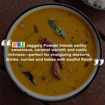 Pure Natural Jaggery Powder – Non-GMO, Gluten-Free, and Unprocessed Sweetener for Health-Conscious Consumers