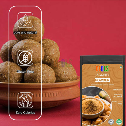 Pure Natural Jaggery Powder – Non-GMO, Gluten-Free, and Unprocessed Sweetener for Health-Conscious Consumers