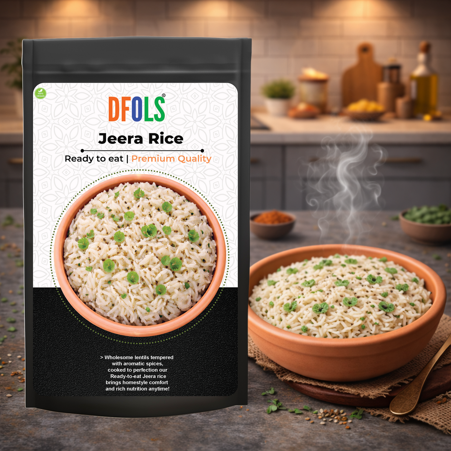 Dfols Jeera Rice Ready to Eat Indian Cumin Rice 0.55lb 8.82oz 250g ジーラライス