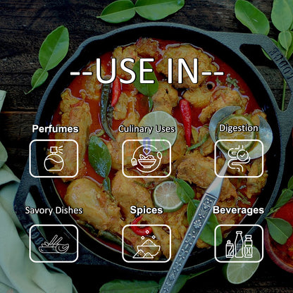 Organic and pure Kaffir Lime Leaf Powder - Premium Quality, Aromatic Herb for Thai Cooking, Soups, Curries, and Marinades - DFOLS