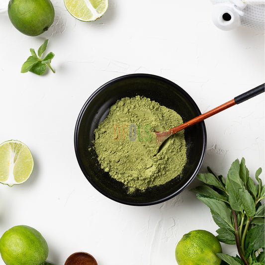 Organic and pure Kaffir Lime Leaf Powder - Premium Quality, Aromatic Herb for Thai Cooking, Soups, Curries, and Marinades - DFOLS