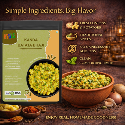 Kanda Batata Bhaji | Traditional Maharashtrian Onion & Potato Curry | Ready-to-Eat | Authentic Spiced Flavor | Heat & Serve Meal Pack
