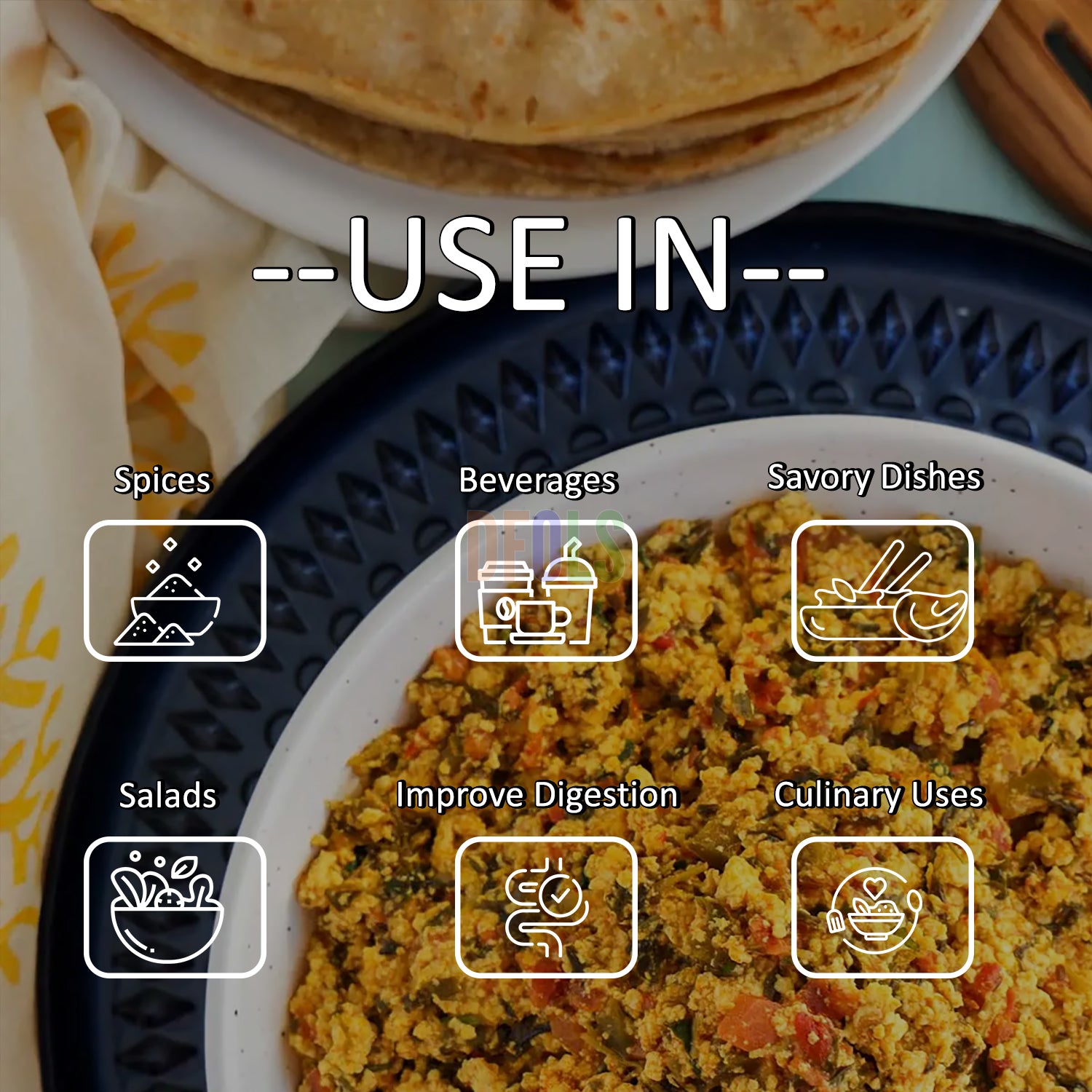 100% organic Kasoori Methi- Natural and Aromatic- Ideal for Mexican, Indian, Mediterranean, Asian Cuisine. Salads - DFOLS