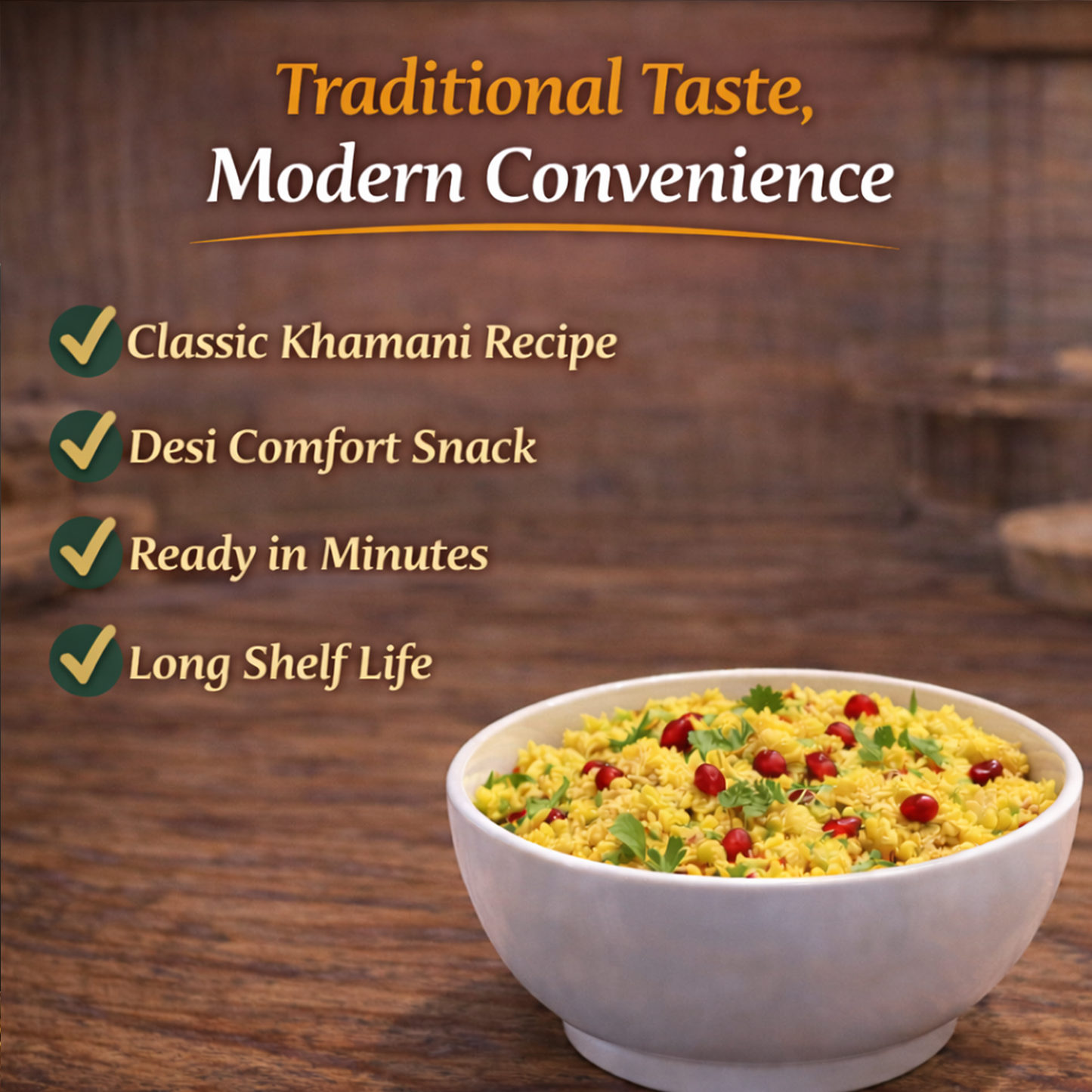 Khamani – Soft & Fluffy Gujarati Snack | Ready-to-Eat Spiced Delicacy with Fresh Herbs & Tangy Garnish | Authentic Gujarati Taste | Quick Snack Pack