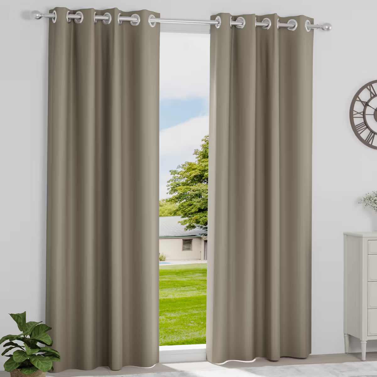 DFOLS Barkana Blackout Curtains – Premium Blue Door Curtain Set
