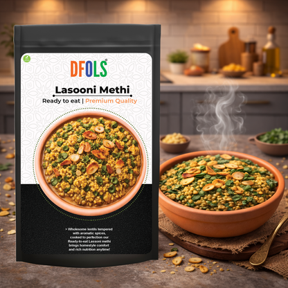 Dfols Lasooni Methi Ready to Eat Garlic Fenugreek Curry 7.76oz 220g ラスーニメティ