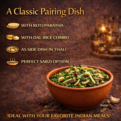 Lasooni Methi Ready-to-Eat Curry | Aromatic Garlic & Fenugreek Gravy | Authentic Indian Heat & Serve Meal | Flavorful, Convenient