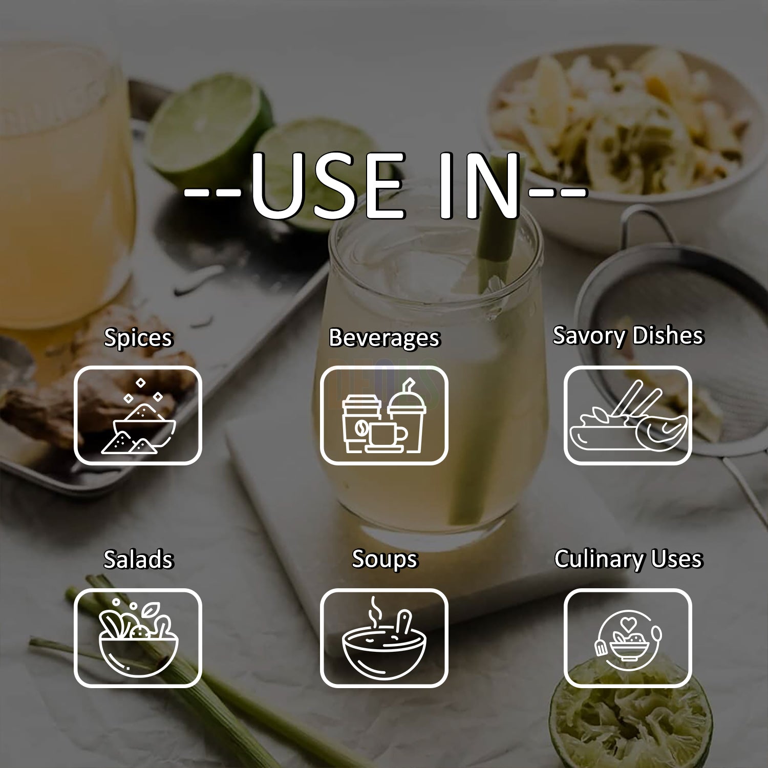 Lemongrass Powder  freshly ground dried herb. Used for cooking and tea. - DFOLS