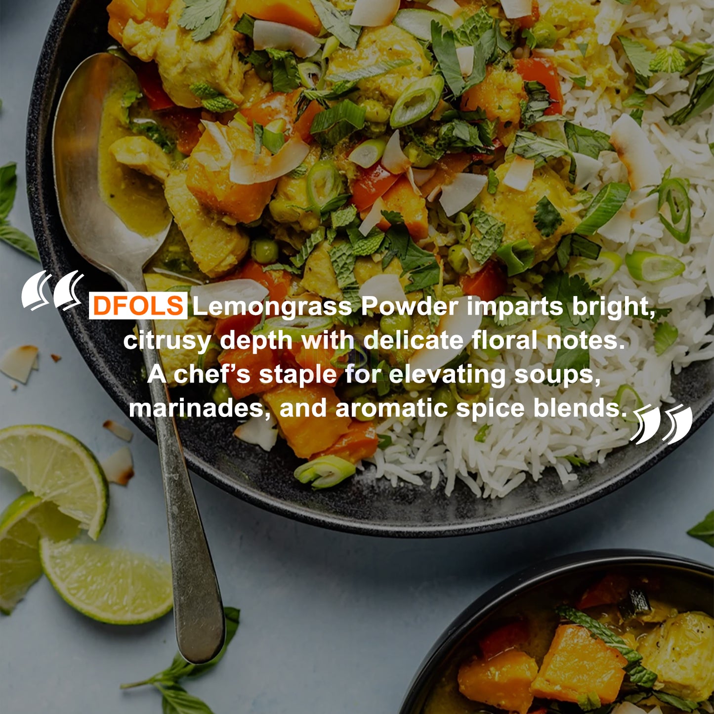 Lemongrass Powder  freshly ground dried herb. Used for cooking and tea. - DFOLS