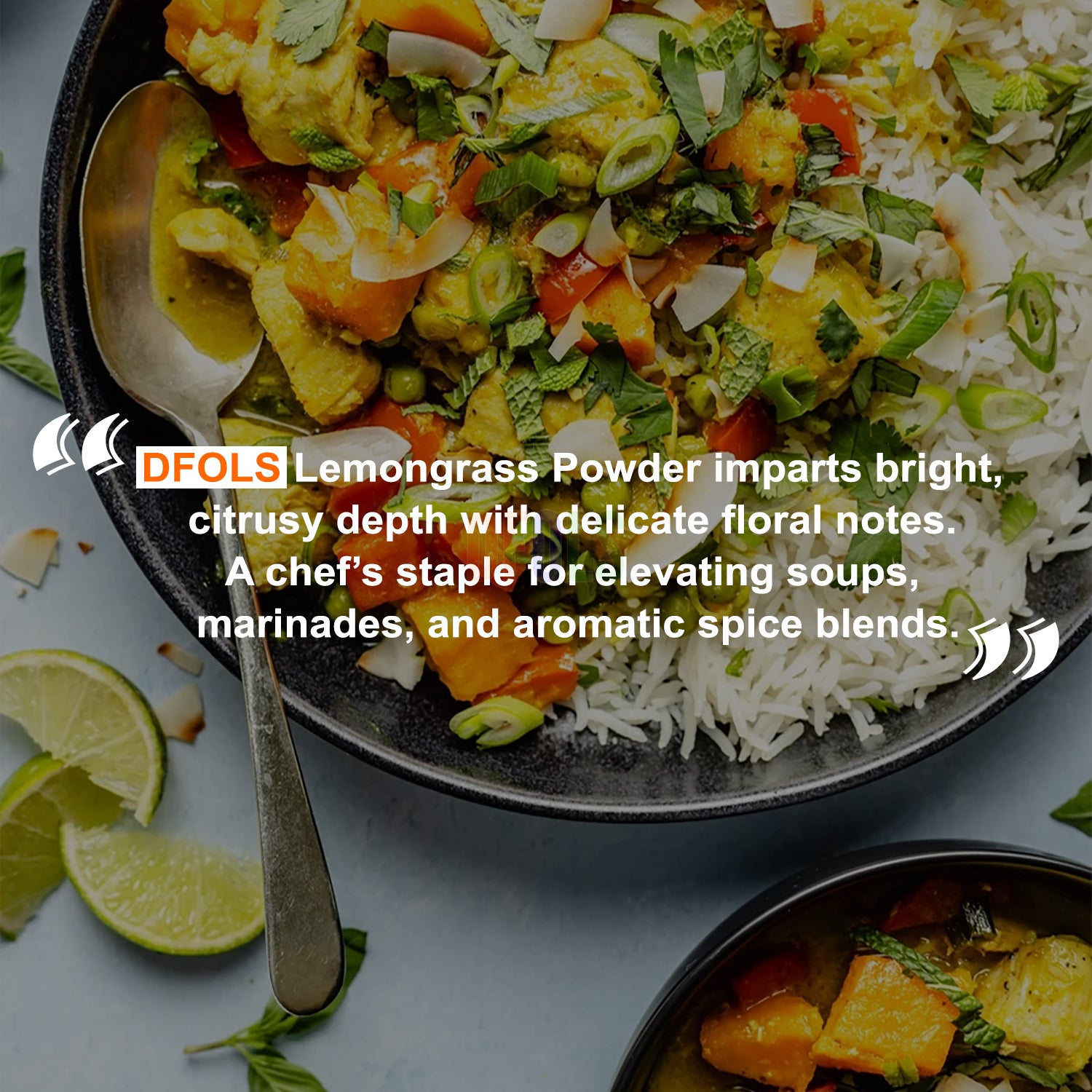 Lemongrass Powder  freshly ground dried herb. Used for cooking and tea. - DFOLS