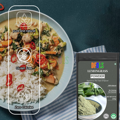 Lemongrass Powder  freshly ground dried herb. Used for cooking and tea. - DFOLS