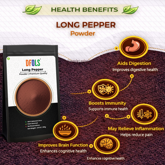 Dfols Long Pepper Powder 100g (3.5oz / 0.22lb) Pure Natural Spice – ロングペッパー
