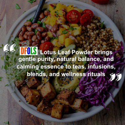 Organic Lotus Leaf Powder | 100% Pure Natural Herbal Supplement for Weight Loss, Detox & Digestive Health | Metabolism Booster for Overall Wellness - DFOLS