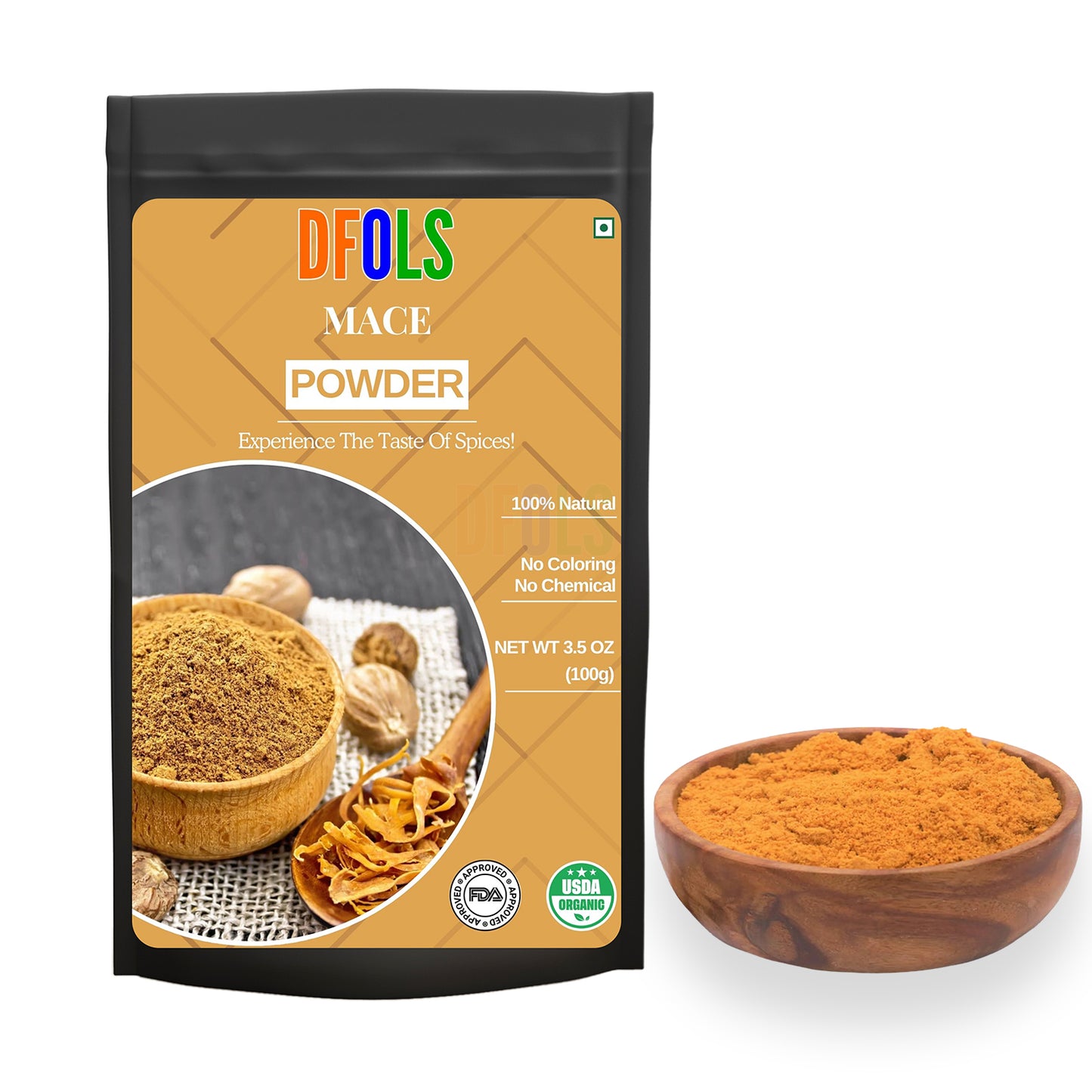 dfols Mace Powder 100g (3.5oz / 0.22lb) Pure Natural Indian Spice – メースパウダー