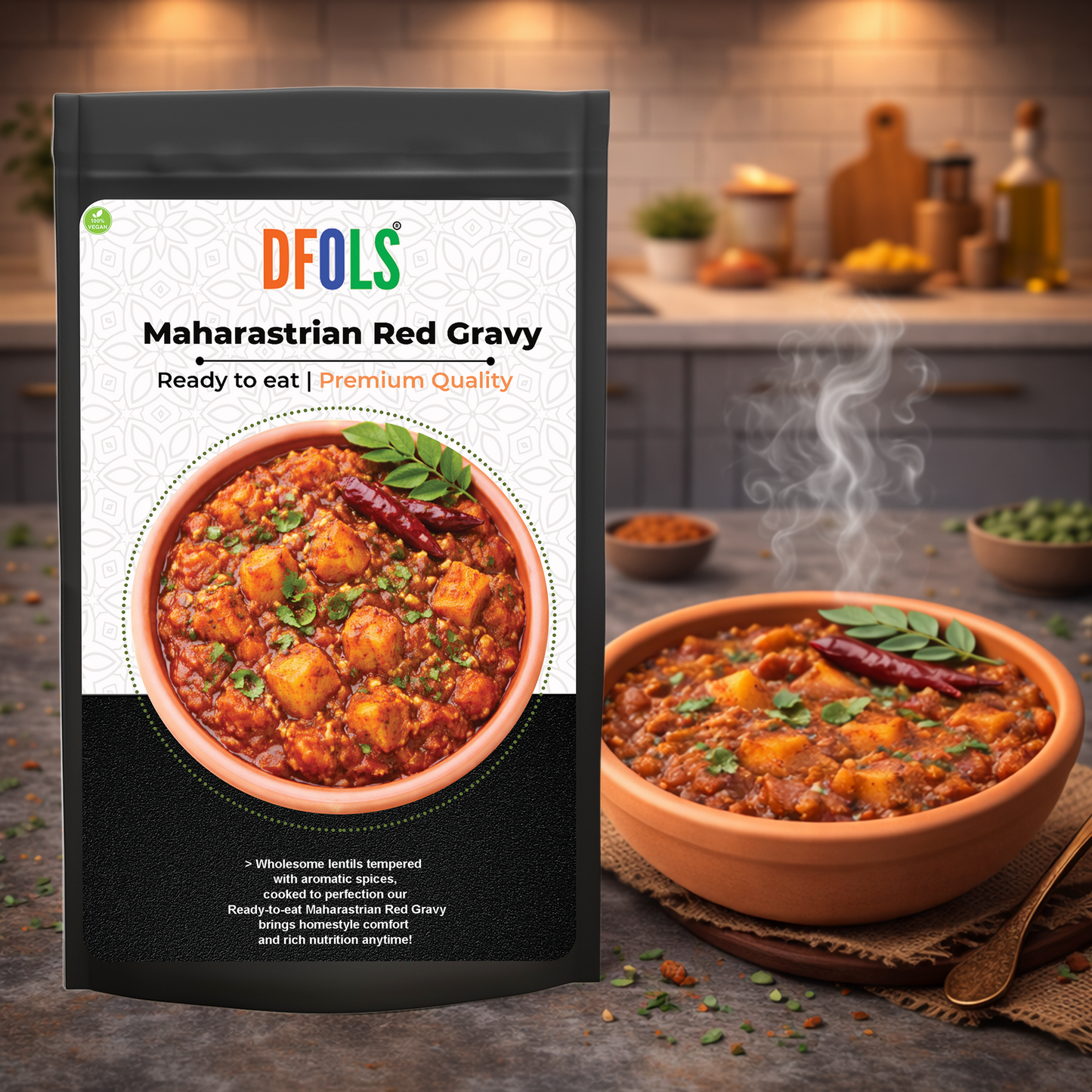 Dfols Maharashtrian Red Gravy Ready to Eat Spicy Curry0. 8.82oz 250gマハラシュトラレッドグレ