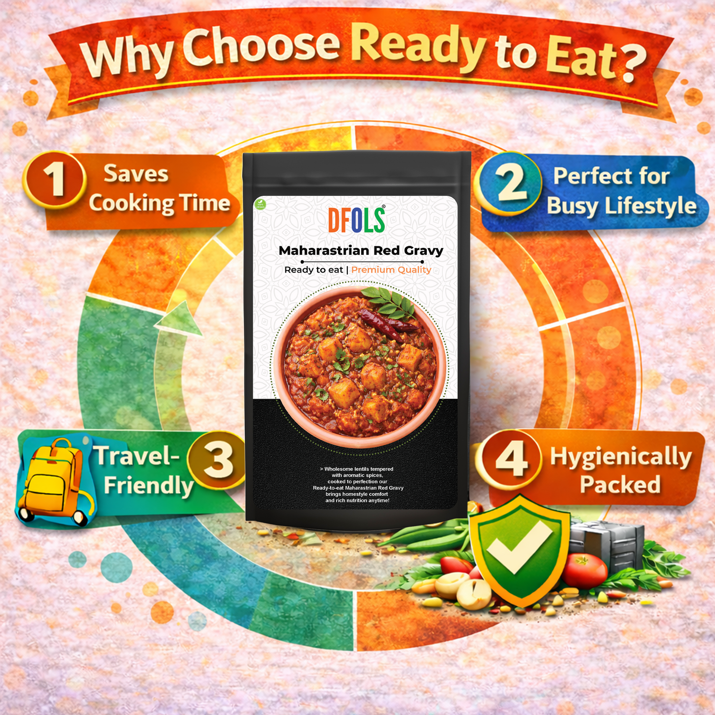 Dfols Maharashtrian Red Gravy Ready to Eat Spicy Curry0. 8.82oz 250gマハラシュトラレッドグレ