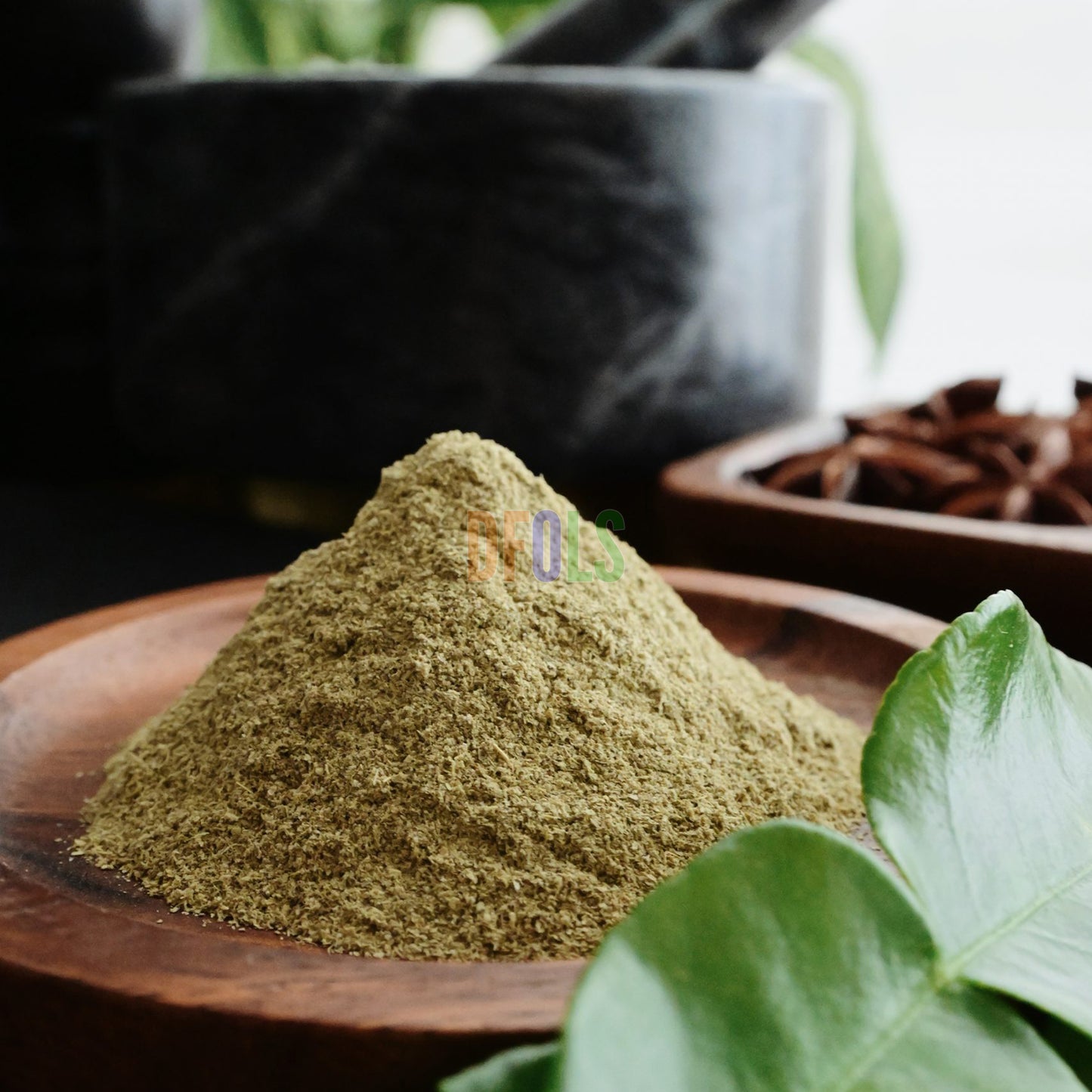 Makrut Lime Powder – Premium Dried & Ground Kaffir Lime Leaves for Authentic Thai & Southeast Asian Cuisine (2 oz Jar) – All-Natural, Non-GMO, Gluten-Free, Vegan - DFOLS