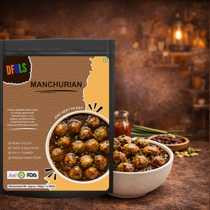 Manchurian Gravy | Indian-Chinese Style Veg Dumplings in Spicy, Bold Sauce | Ready-to-Eat Shelf-Stable Meal | Rich Flavour, Quick & Convenient Meal Pack