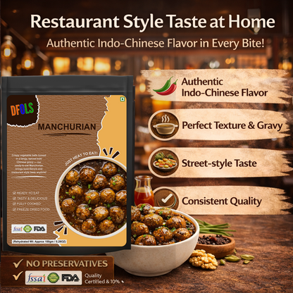 Manchurian Gravy | Indian-Chinese Style Veg Dumplings in Spicy, Bold Sauce | Ready-to-Eat Shelf-Stable Meal | Rich Flavour, Quick & Convenient Meal Pack