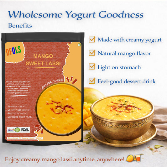 Mango Sweet Lassi | Refreshing Yogurt-Based Indian Drink | Made with Real Mango Flavor | Ready-to-Serve Smooth & Creamy Beverage | Authentic Taste