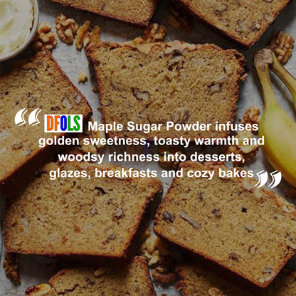 Pure Maple Sugar, Natural Sweetener, Maple Powder - Perfect Sugar Alternative for Teas, Baking & More - DFOLS