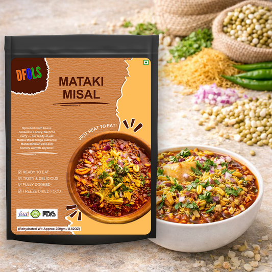Mataki Misal Ready-to-Eat | Spicy Maharashtrian Sprouted Lentil Curry with Farsan | Authentic Taste, Heat & Serve Meal | High-Protein, Flavor-Rich Indian Snack