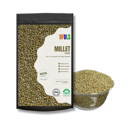 DFOLS Premium Organic Millet | Natural, Non-GMO, Gluten-Free | High Protein, Fiber, Iron & Minerals | Superfood for Digestion, Weight Loss & Heart Health