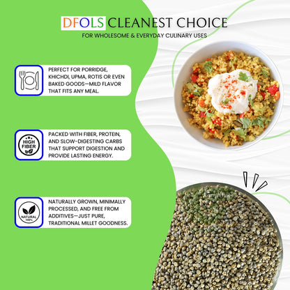 DFOLS Premium Organic Millet | Natural, Non-GMO, Gluten-Free | High Protein, Fiber, Iron & Minerals | Superfood for Digestion, Weight Loss & Heart Health