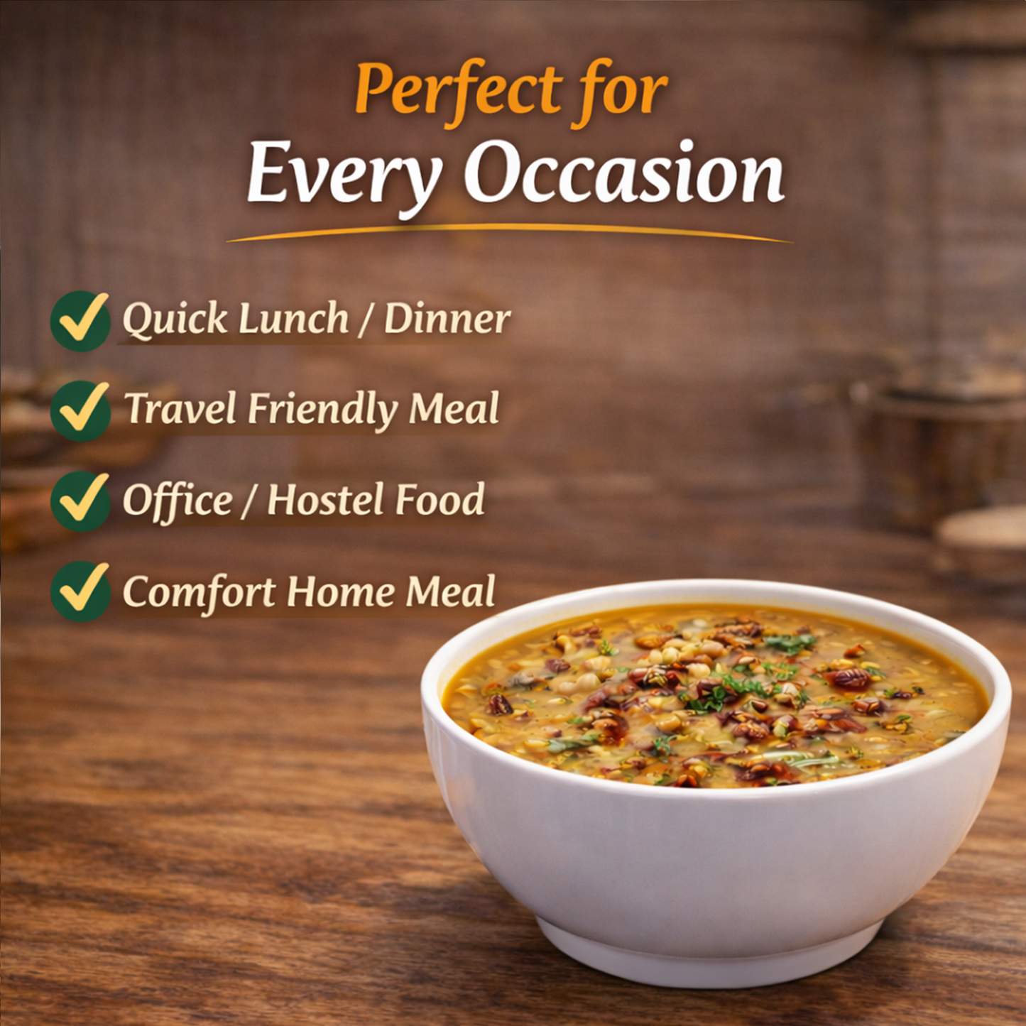 Moong Masala Ready-to-Eat | Protein-Rich Indian Lentil Curry with Aromatic Spices | Heat & Serve Meal | Natural Ingredients, Flavorful & Nutritious