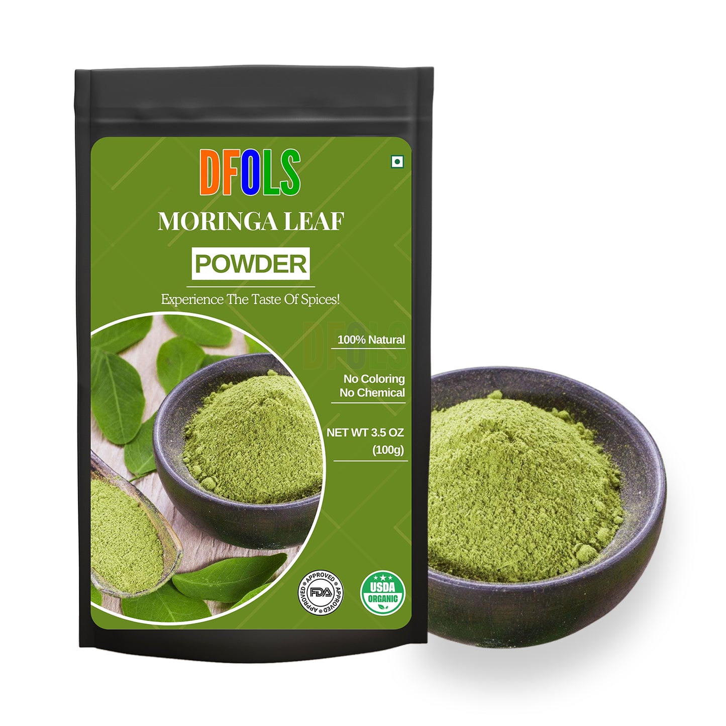 Moringa Powder for Energy & Wellness | Non-GMO, Gluten-Free Superfood | Natural Vitamin-Rich Green Powder for Immunity, Detox, Digestion & Overall Health