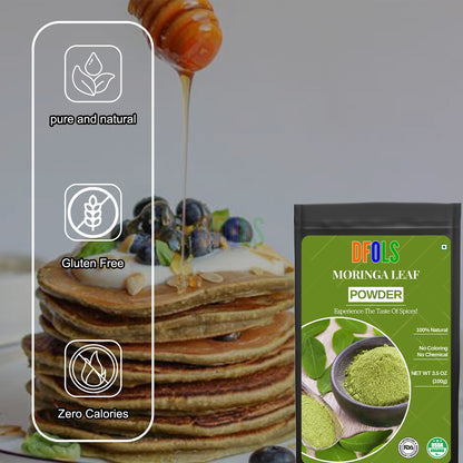 Moringa Powder for Energy & Wellness | Non-GMO, Gluten-Free Superfood | Natural Vitamin-Rich Green Powder for Immunity, Detox, Digestion & Overall Health