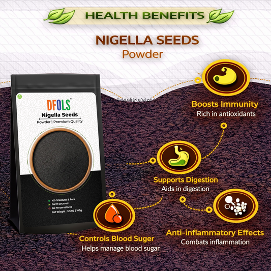 Dfols Nigella Seed Powder 100g (3.5oz / 0.22lb) Pure Natural Spice – ニゲラシードパウダーdfols Nigella Seed Powder 100g (3.5oz / 0.22lb) Pure Natural Spice – ニゲラシードパウダー