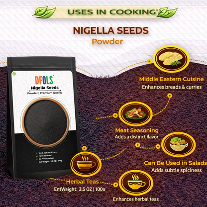 Dfols Nigella Seed Powder 100g (3.5oz / 0.22lb) Pure Natural Spice – ニゲラシードパウダーdfols Nigella Seed Powder 100g (3.5oz / 0.22lb) Pure Natural Spice – ニゲラシードパウダー