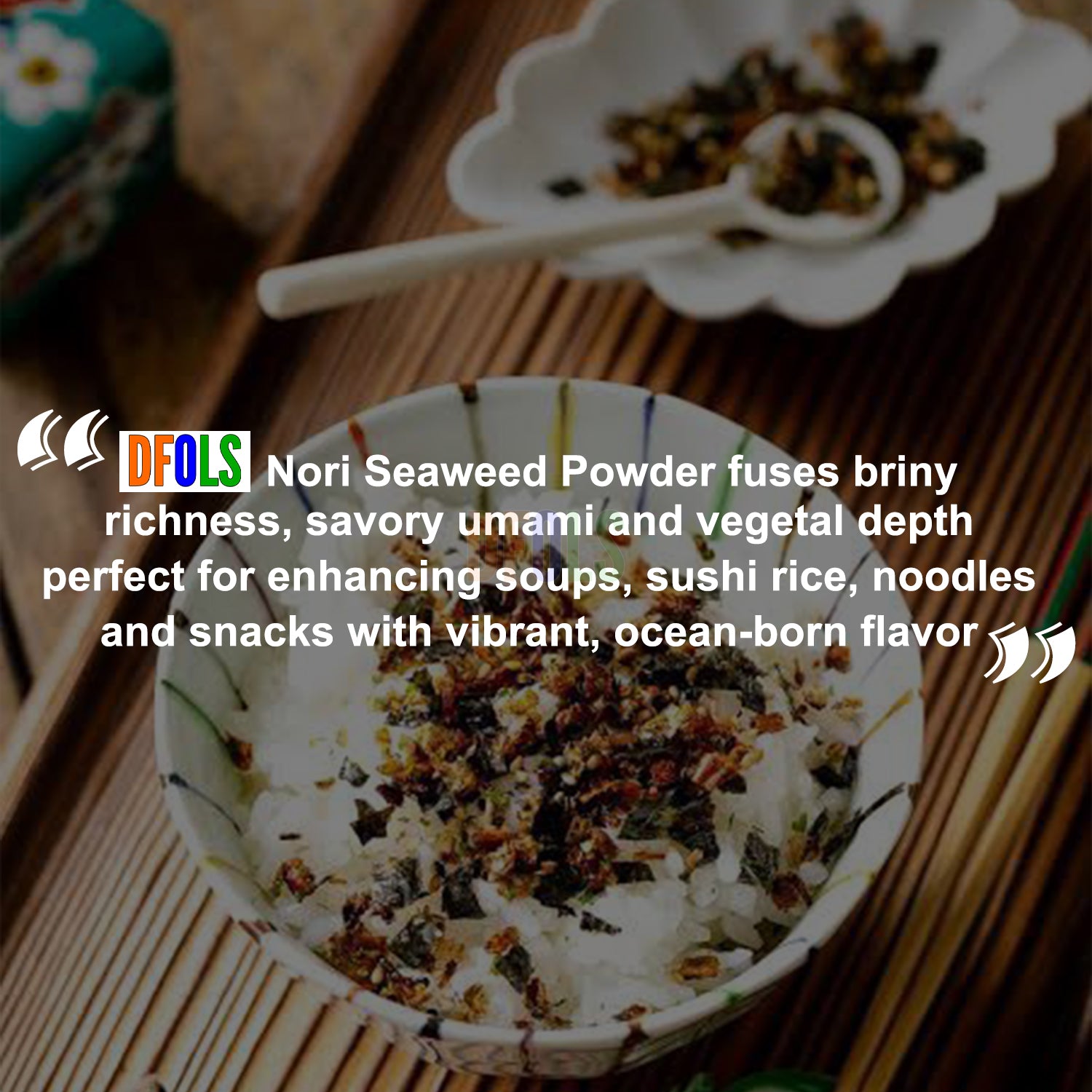 Raw Nori Powder | 100% Pure Green Seaweed Powder | Vegan, Non-GMO, No Additives | Premium Japanese Nori for Cooking, Smoothies, Seasoning & Health Benefits | Natural Sea Vegetable - DFOLS