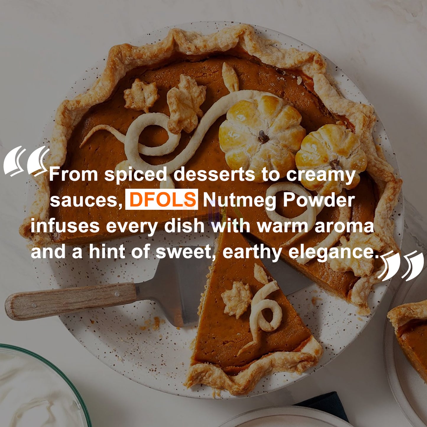 Organic Ground Nutmeg 2.3 oz Jar | Pure, Aromatic & Spicy-Sweet Flavor | USDA Organic | Kosher | Non-GMO | No ETO | Freshly Ground Premium Quality Spice - DFOLS