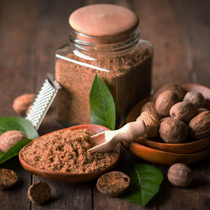 Organic Ground Nutmeg 2.3 oz Jar | Pure, Aromatic & Spicy-Sweet Flavor | USDA Organic | Kosher | Non-GMO | No ETO | Freshly Ground Premium Quality Spice - DFOLS