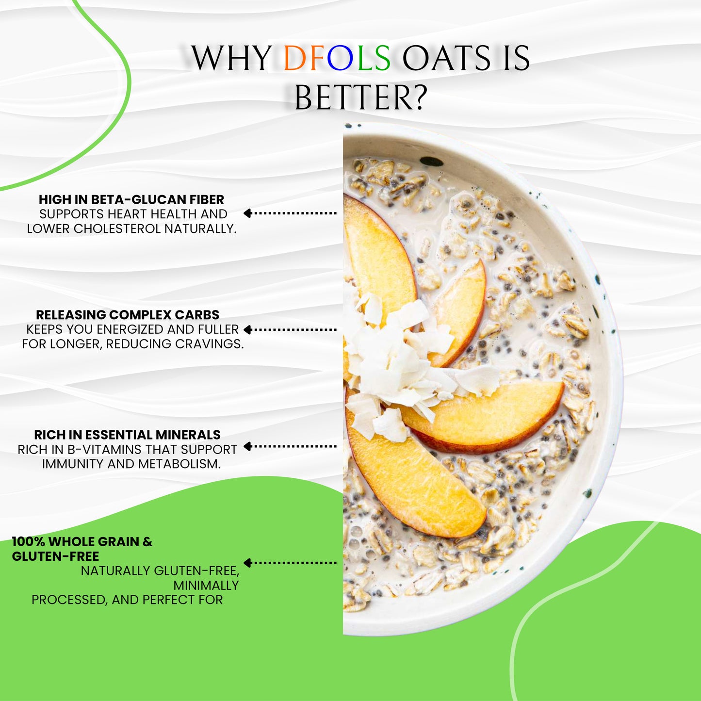 DFOLS Oats Whole Grain Mild Nutty Cooking  0.55lb 8.82oz 250g  オーツ麦