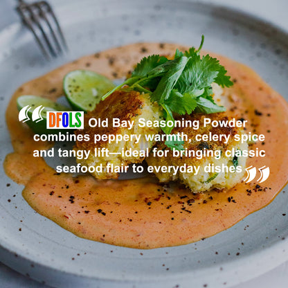 OLD BAY Seasoning, 1 lb All-Purpose Seafood & Meat Spice Blend for Crabs, Shrimp, Chicken, Chowder, Fries & More – Classic Flavor Enhancer for Cooking and Grilling - DFOLS