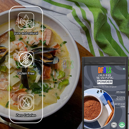 OLD BAY Seasoning, 1 lb All-Purpose Seafood & Meat Spice Blend for Crabs, Shrimp, Chicken, Chowder, Fries & More – Classic Flavor Enhancer for Cooking and Grilling - DFOLS