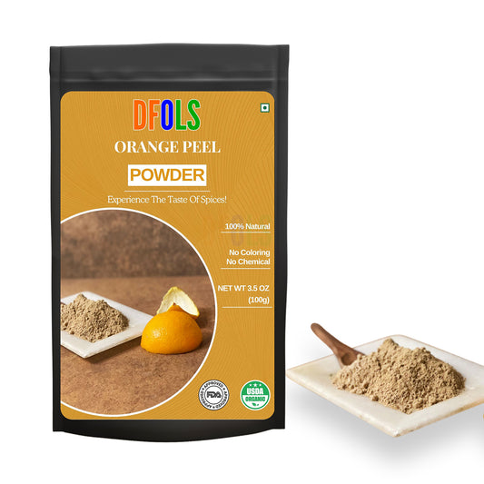 Organic Orange Peel Powder – 100% Natural Dried Citrus Zest for Health, Cooking, and Skin Benefits